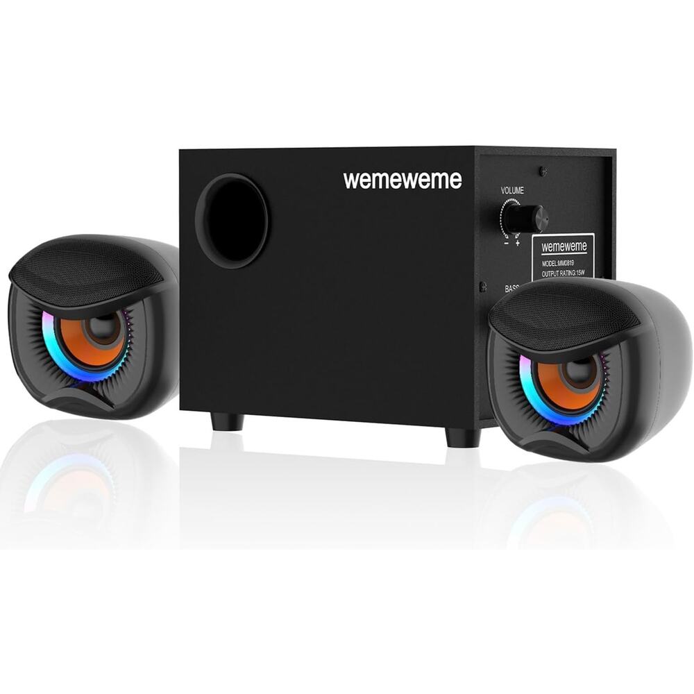 Computer Speakers, PC Speakers with Subwoofer, 2.1 Gaming Speakers for Desktop